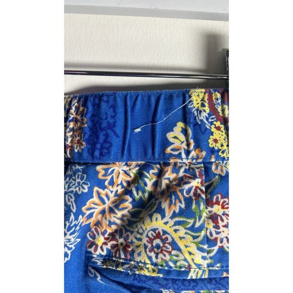 Houston White X Target Adult Blue Floral Chino Pleated Cotton Stretch Pants XL - Picture 7 of 9